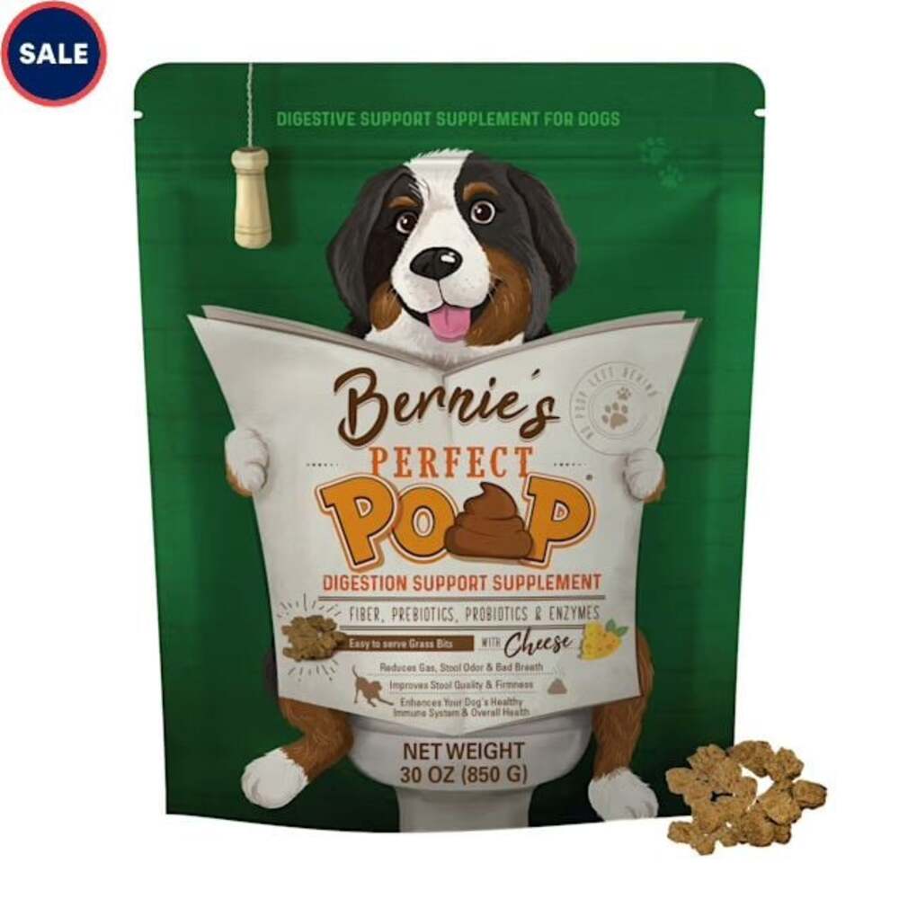 Bernie's Perfect Poop Digestion Support Supplement for Dogs, Cheese Flavor, 30oz